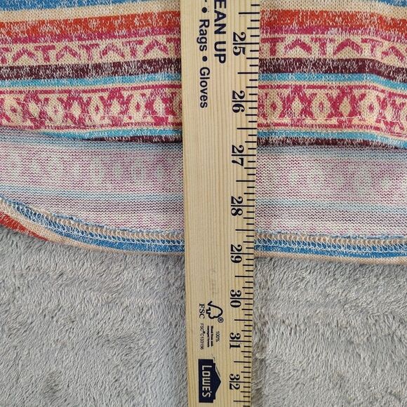 Panhandle Women Sz L Knit Long Sleeve Top Blouse Stretch Aztec Tribal Western - Picture 4 of 11